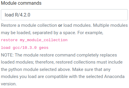 Jupyter Module command example